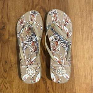 Tory Burch flip flops size 10